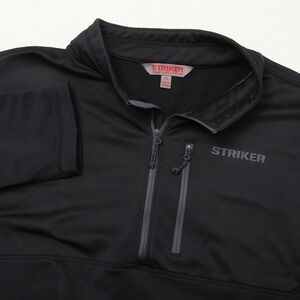 Striker Pullover Mens XL Black 1/4 Zip Fishing Performance Shirt Long Sleeve